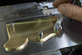 A27 Cutting the brass sides.